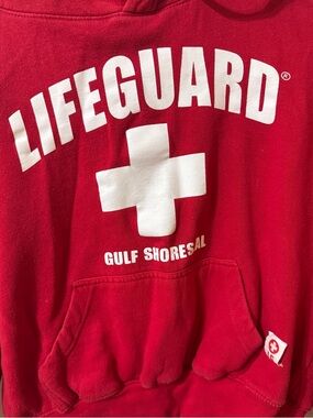 Red Lifeguard Gulf Shores Hoodie Sweatshirt